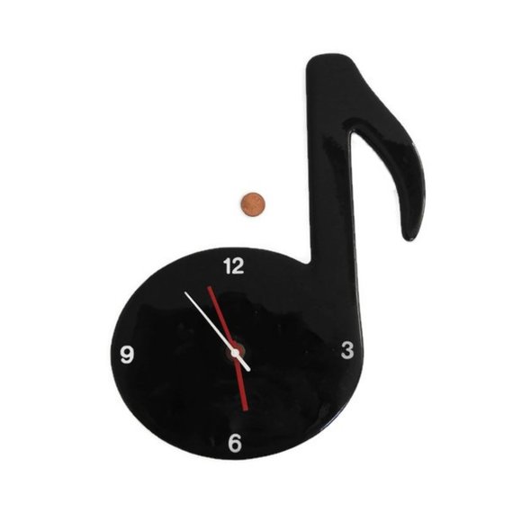 Vinyl Music Note Wall Clock by Small World Greetings - Picture 2 of 5